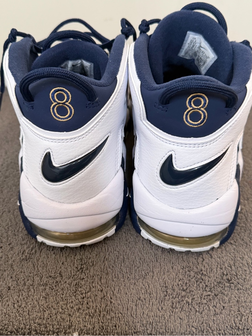 Nike Air More Uptempo ‘96 Olympic 2024 White Navy Red Mens size 10 1/2. - Picture 2 of 10